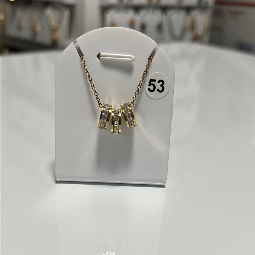 Elegant Gold and Silver Pendant Necklace